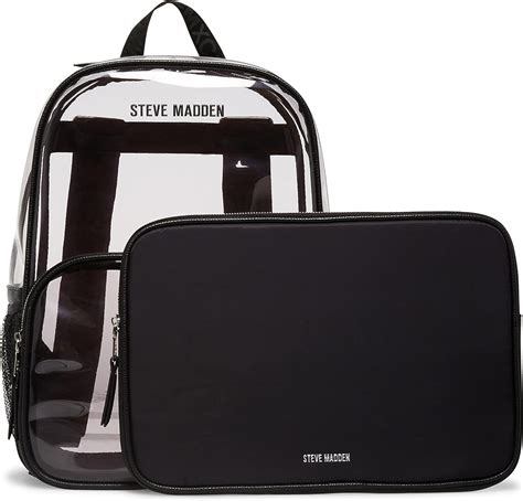 Steve Madden Mochila transparente para mujer con bolsa Tech, .